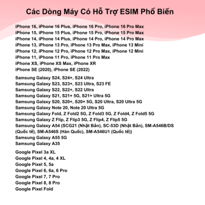 các máy hỗ trợ esim gosim.vn